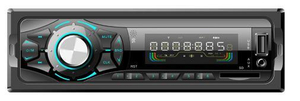 مشغل MP3 للسيارة ستيريو واحد DIN لوحة ثابتة مشغل MP3 للسيارة مع علامة ID3