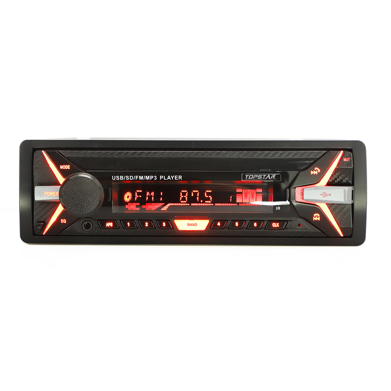 جهاز إرسال FM صوت سيارة MP3 صوت MP3 على صوت السيارة مشغل MP3 للسيارة DIN واحد قابل للفصل