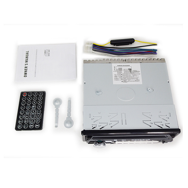 مشغل MP3 إلى ستيريو السيارة مشغل DVD للسيارة بلوحة واحدة قابلة للفصل DIN