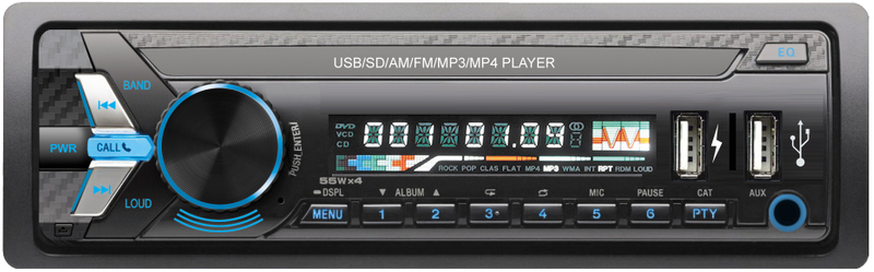مشغل MP3 للسيارة بلوحة ثابتة مع USB مزدوج