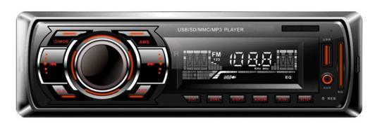 مشغل MP3 للسيارة بلوحة ثابتة DIN واحدة، طاقة عالية