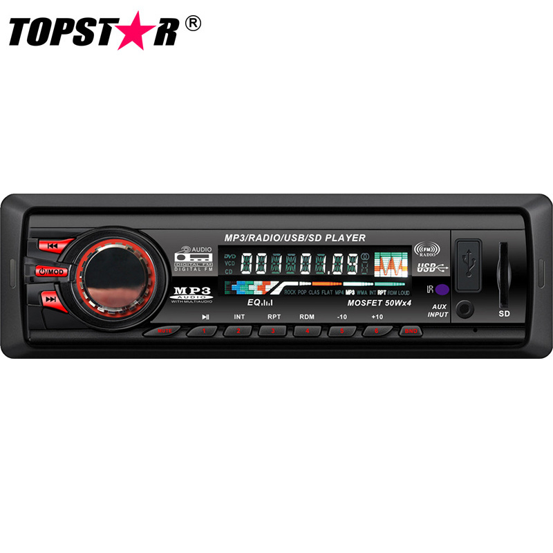 مشغل MP3 للسيارة بلوحة ثابتة لإلكترونيات السيارات الصوتية مع وظيفة BT