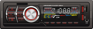 مشغل MP3 للسيارة بلوحة ثابتة مع 2 USB