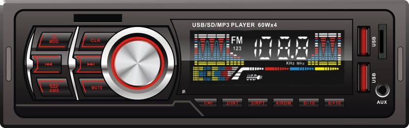 مشغل MP3 للسيارة بلوحة ثابتة مع 2 USB