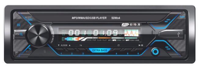 مشغل MP3 للسيارة مزود بلوحة واحدة DIN قابلة للفصل ومشغل MP3 للسيارة