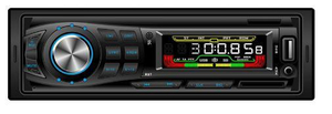 جهاز إرسال FM صوت واحد DIN لوحة ثابتة للسيارة مشغل MP3 جهاز استقبال السيارة مع علامة ID3