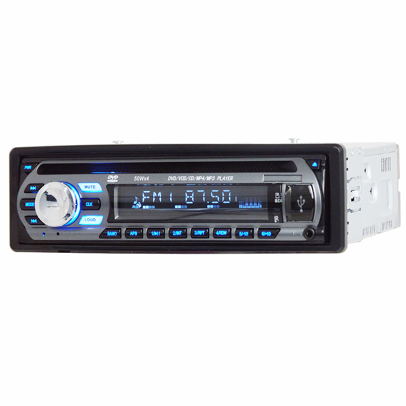 مشغل MP3 إلى ستيريو السيارة مشغل DVD للسيارة بلوحة واحدة قابلة للفصل DIN