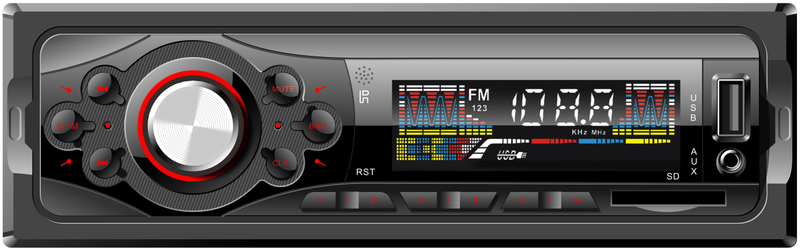 مشغل MP3 للسيارة ذو لوحة ثابتة، جهاز استقبال FM عالي الحساسية