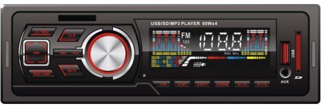 مشغل MP3 للسيارة وراديو FM مزود بلوحة ثابتة