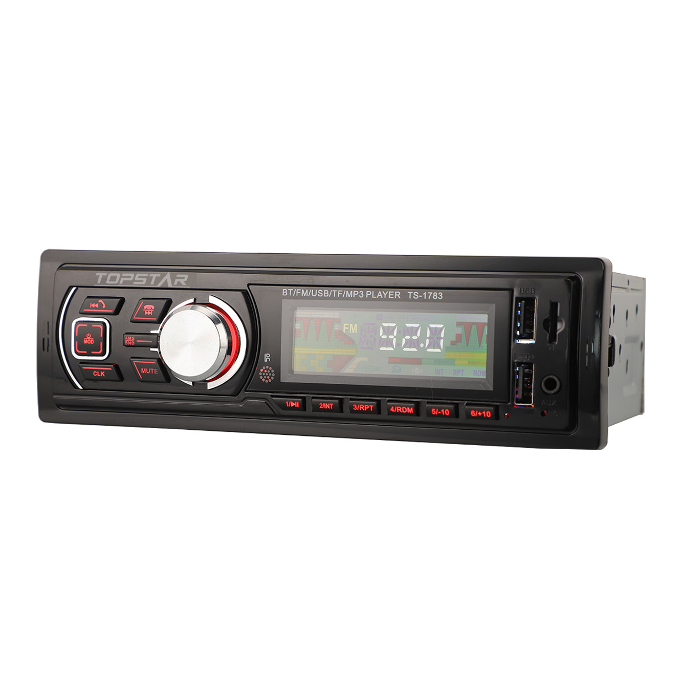 مشغل LCD للسيارة جهاز إرسال FM صوت واحد DIN مشغل MP3 لوحة ثابتة مشغل MP3 سيارة USB مشغل سيارة لوحة ثابتة DIN واحد