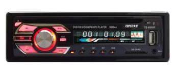 مشغل DVD للسيارة بلوحة ثابتة DIN واحد Ts-6005f