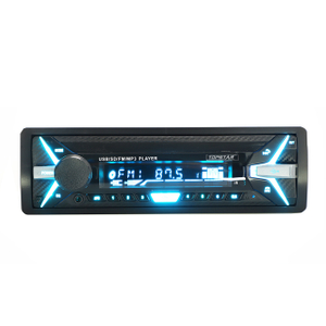 مشغل MP3 راديو السيارة ذو لوحة ثابتة مشغل MP3 للسيارة متعدد الألوان مشغل MP3 DIN واحد مع بلوتوث