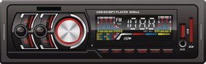 مشغل MP3 للسيارة ذو اللوحة الثابتة مع زر الإضاءة الخلفية