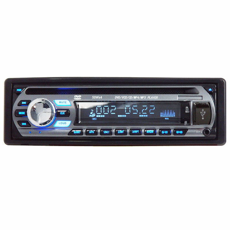 مشغل MP3 إلى ستيريو السيارة مشغل DVD للسيارة بلوحة واحدة قابلة للفصل DIN