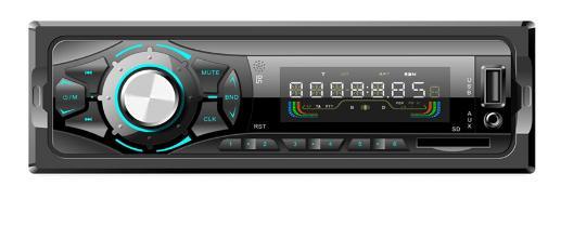 مشغل MP3 للسيارة ستيريو واحد DIN لوحة ثابتة مشغل MP3 للسيارة مع علامة ID3