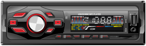 مشغل سيارة ستيريو صوتي تلقائي بلوتوث مفرد DIN FM
