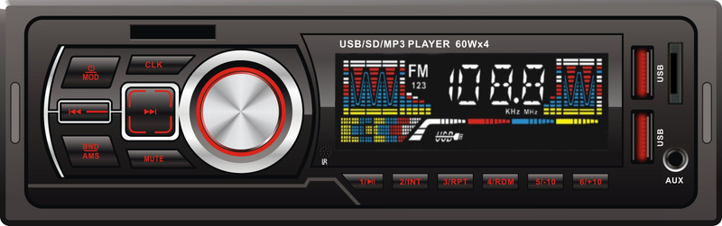 مشغل ستيريو MP3 للسيارة بلوحة صوت ثابتة مع 2 USB